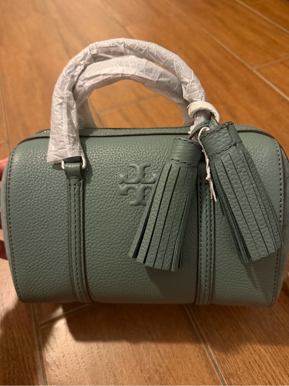 Tory Burch Thea Small Satchel Arctic Green NWT